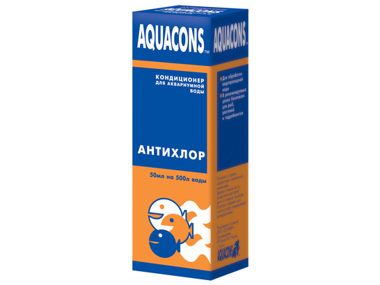 Акваконс 50мл антихлор.кондиционер д/воды, 2602, 10шт.упак., Зоомир