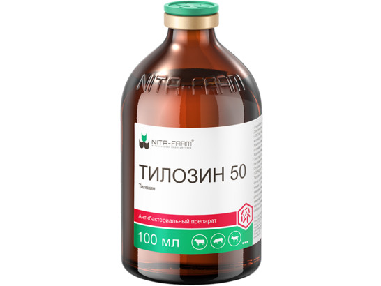 Тилозин-50 100 мл /Нита/50 фл.упак/