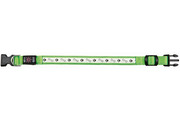 Ошейник 25мм Трикси светящийся USB, M-L: 40-50см, зеленый