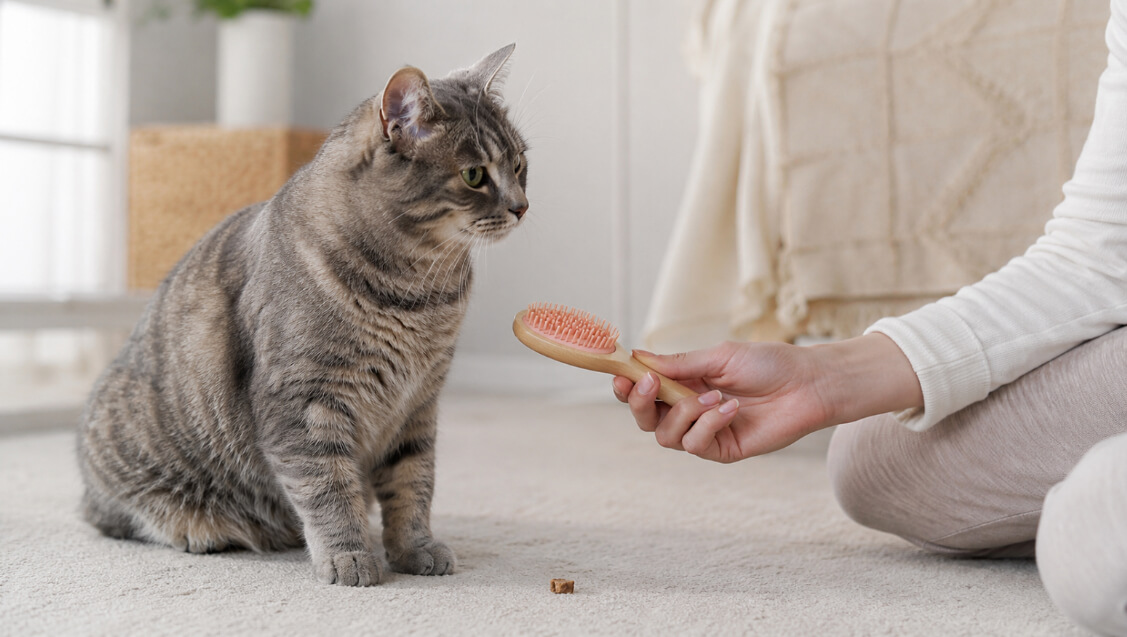 Как приучить кота к расчесыванию