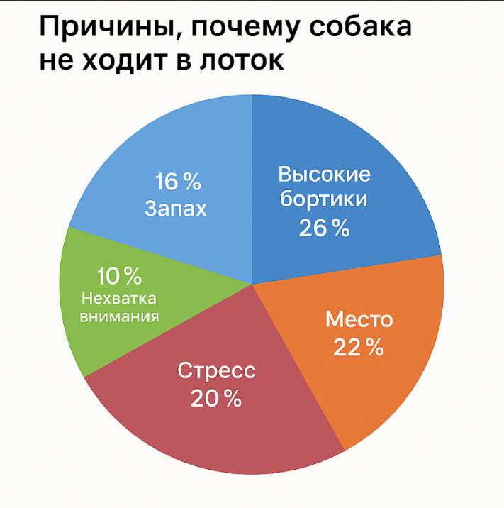 Почему собака не ходит в лоток