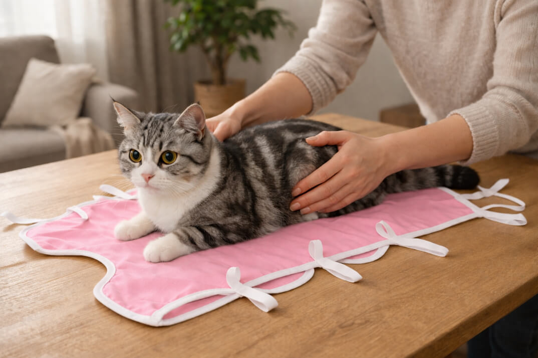 Пошаговая инструкция как завязывать попону кошке