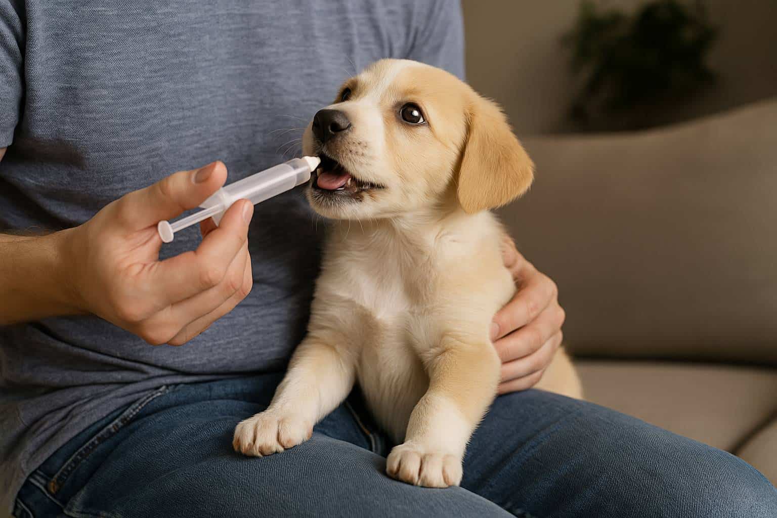 Как дать таблетку щенку