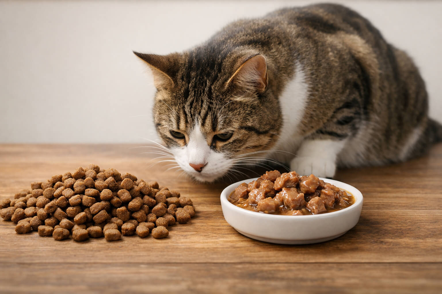 Виды кормов для кошек