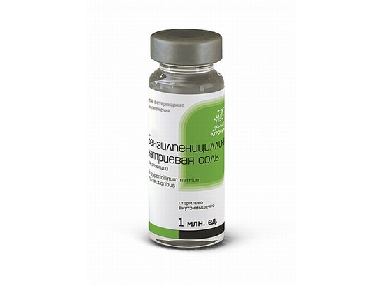 Бензилпенициллина натриевая соль 1г  /Агрофарм/ 60 фл.упак/