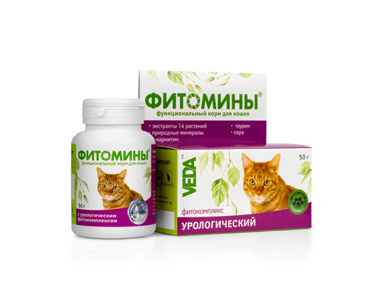 Фитомины д/к с уролог.фитокомпл. 50г /функц.корм/ /Веда/30 шт.кор/ 
