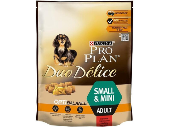 Pro Plan для собак мелких пород Duo Delice Small&Mini Adult, 0.7кг