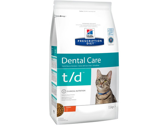 Hill's для кошек Prescription Diet t/d, 1.5кг