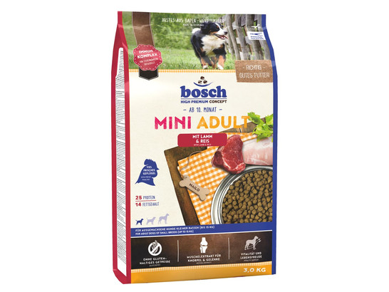 Bosch Mini Adult с ягнёнком и рисом сухой корм для собак 3кг