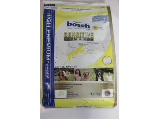 Bosch Sensitive с ягнёнком и рисом сухой корм для собак 1кг