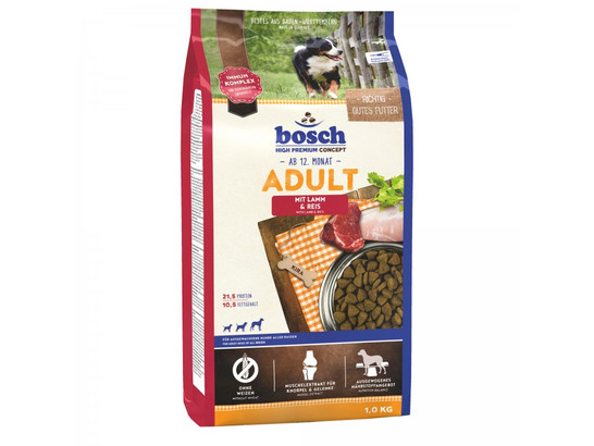 Bosch Adult с ягнёнком и рисом сухой корм для собак 1кг