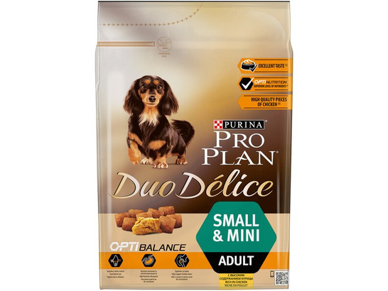 Pro Plan для собак мелких пород Duo Delice Small&Mini Adult, 2.5кг