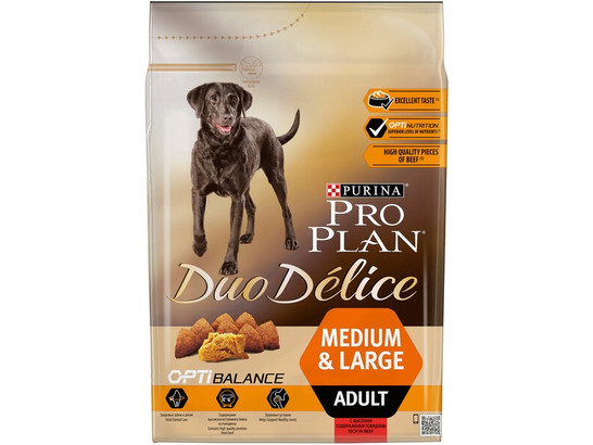 Pro Plan для собак Duo Delice Medium&Large Adult, 2.5кг