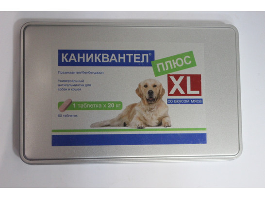 Каниквантел плюс XL 60 табл. упаковка/1 табл. на 20 кг