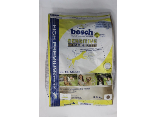 Bosch Sensitive с ягнёнком и рисом сухой корм для собак 3кг