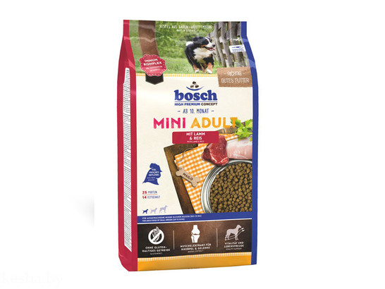 Bosch Adult с ягнёнком и рисом сухой корм для собак 15кг