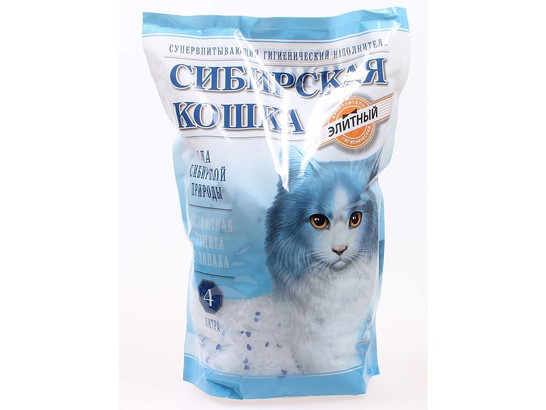 Купить наполнитель силикагелевый сибирская кошка элита , 4л. в Самаре за  976 руб в интернет-магазине