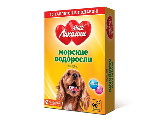 Лакомство д/с МультиЛакомки Морские водоросли/L107/Неотерика/100 таб.упак/30шт. упак