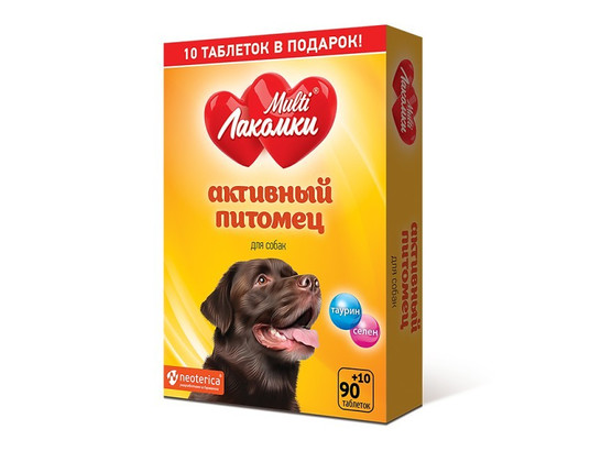 Лакомство д/с МультиЛакомки Активный питомец /L109/Неотерика/100 таб.упак/30шт. упак
