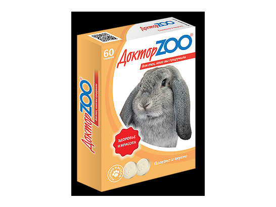 Витамин Доктор Зоо д/кроликов 60 табл., 1шт (6шт.упак.)