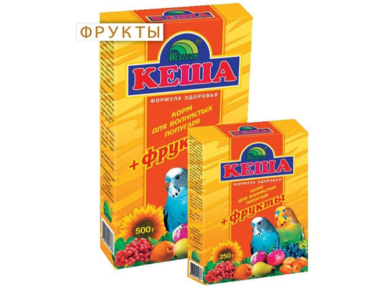 Корм Кеша д/попугаев 500г ФРУКТЫ, 28шт.упак
