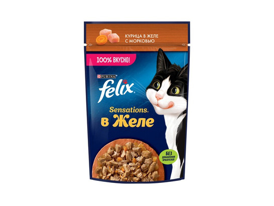 Purina Felix для кошек Sensations, 0.085кг, пауч