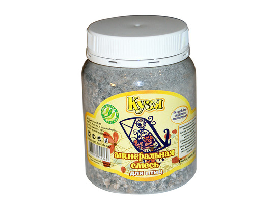Минеральная смесь Кузя  д/птиц 500г банка/12 шт.упак/