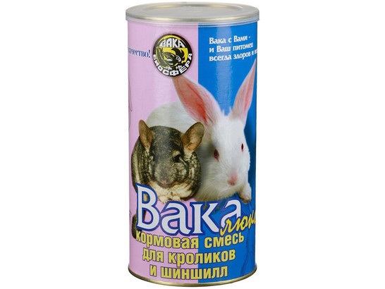 Корм Вака Люкс д/кроликов и шиншилл 800г, 8шт.упак