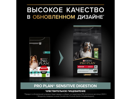 Pro Plan для собак средних пород Medium Adult, 1.5кг