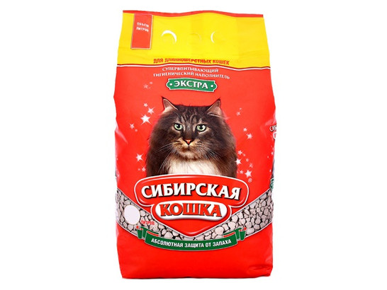 Наполнитель Сибир.Кошка 3л ЭКСТРА д/длинош. впитывающий, 4шт.упак