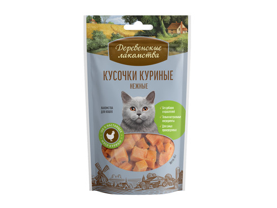 Деревенские лакомства д/к Кусочки Куриные нежные 45г