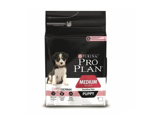 Pro Plan для щенков средних пород Medium Puppy, Чувствит.кожа, Лосось, 1.5кг