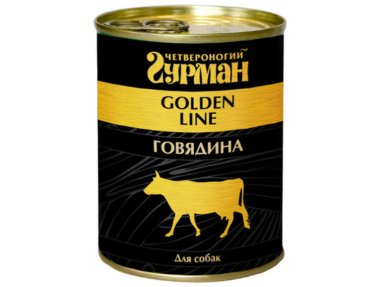 Четвероногий Гурман для собак Золотая Линия 340г, конс.