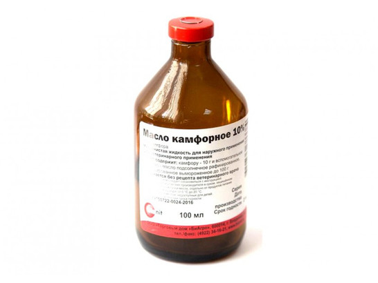 Масло камфорное 10% 100 мл /70 флак. кор/Бионит