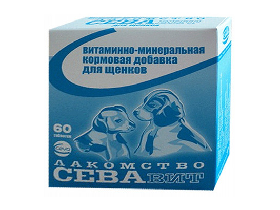 Поливитамин СЕВАвит д/щенков 60 табл. /таурин/5 упак.блок/СЕВА С.А./