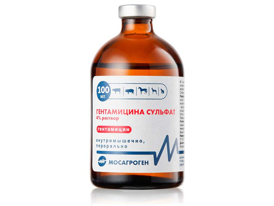 Гентамицин 4% 100 мл /80 фл.упак/МАГ