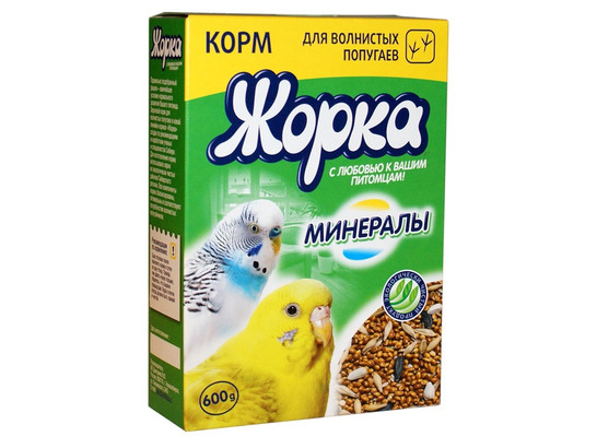 Корм Жорка HQF д/волн. попугаев 600г Минералы/12 шт.упак/