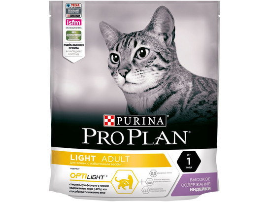 Pro Plan для кошек Light Adult, снижение веса, 0.4кг
