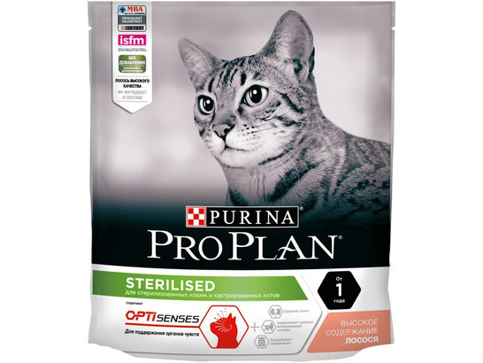 Pro Plan для кошек кастрир. и стерил. Sterilised Adult OPTISenses/Digest, 0.4кг