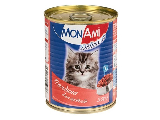 Монами д/котят 350г консервы, говядина, 20шт.упак.