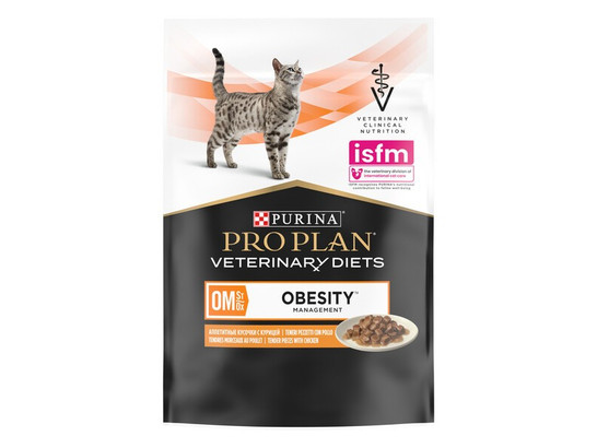Pro Plan Veterinary Diets для кошек Obesity Management (OM), 0.085кг, пауч