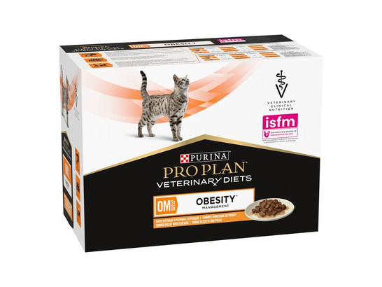 Pro Plan Veterinary Diets для кошек Obesity Management (OM), 0.085кг, пауч