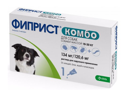 Фиприст Комбо д/с 10-20кг 1,34 мл 1 пип./KRKA/