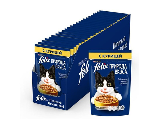 Purina Felix для кошек Природа вкуса, 0.085кг, пауч