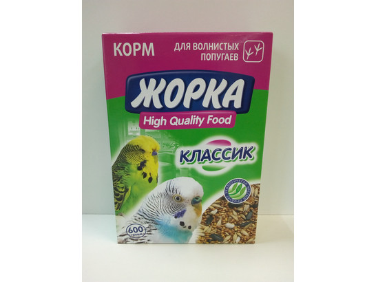 Корм Жорка HQF д/волн. попугаев 600г Классик/12 шт.упак/