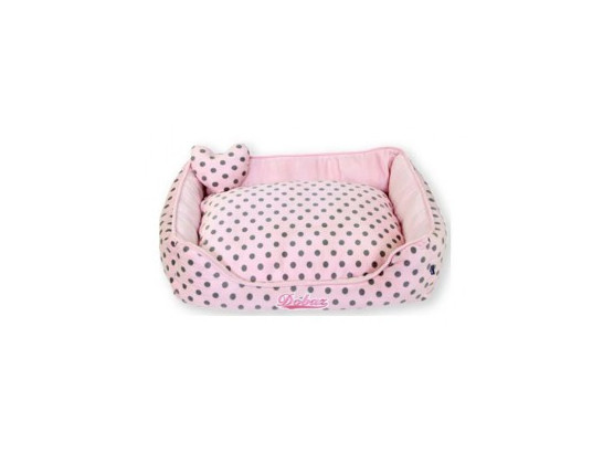 Лежанка светло-розовая в сер.гор. с сердечком XL 75*75*21см, Dobaz