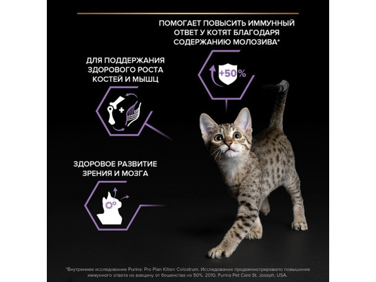 Pro Plan для котят Kitten, 0.4кг + 0.4кг