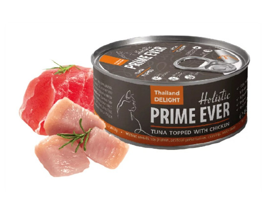 Прайм Эвер 5В д/к 80г, тунец с цыпленком в желе