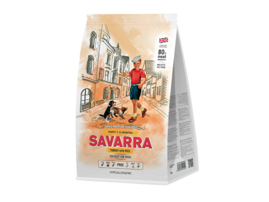 Саварра д/щенков 3кг индейка с рисом