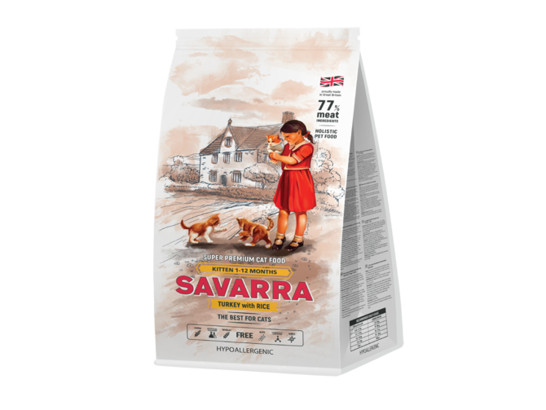 Саварра д/котят 2кг индейка с рисом